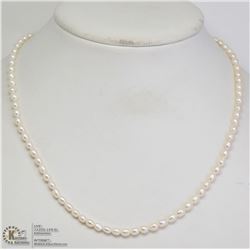 25) STERLING SILVER FRESHWATER PEARL NECKLACE