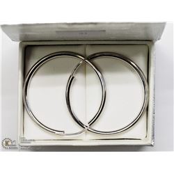31) STERLING SILVER HOOP EARRINGS