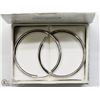 Image 1 : 31) STERLING SILVER HOOP EARRINGS