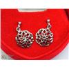 Image 1 : 34) STERLING SILVER FLOWER PENDANT EARRINGS