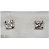 Image 1 : 40) 14KT GOLD CUBIC ZIRCONIA STUD EARRINGS