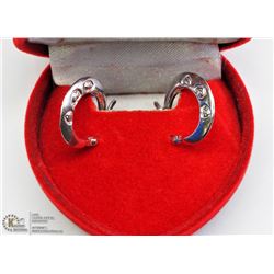 41) STERLING SILVER HOOP STYLE EARRINGS