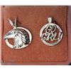 Image 1 : 43) LOT OF 2 ASSORTED STERLING SILVER PENDANTS