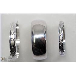 44) LOT OF 3 ASSORTED STERLING SILVER RINGS