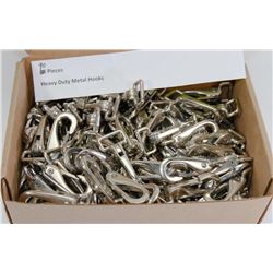LOT OF 90 HEAVY DUTY METAL HOOKS