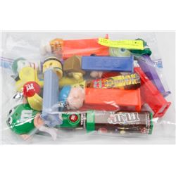 BAG FULL OF PEZ COLLECTIBLES