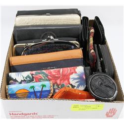 BOX FULL OF LADIES & MEN'S WALLETS (INCL.