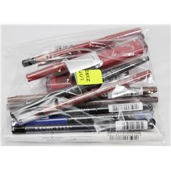 BAG OF LIPSTICK, LIP LINER, AND EYELINERS