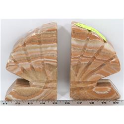 MARBLE SEASHELL BOOKENDS