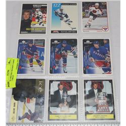 9 WAYNE GRETZKY HOCKEY CARDS COLLECTIBLES