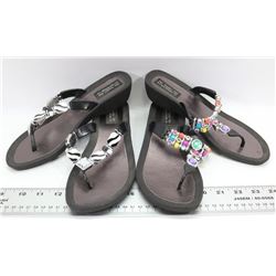 TWO PAIRS OF NEW LADIES SANDALS - SIZE 8 -
