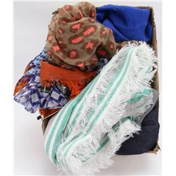 STORE OVERSTOCK BOX OF NEW SCARVES
