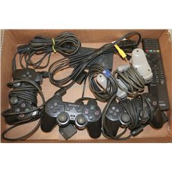 BOX OF PLAYSTATION ACCESSORIES INCL.