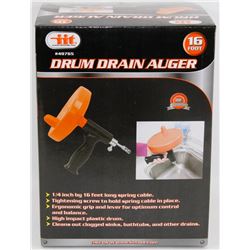 NEW 16FOOT DRUM DRAIN AUGER