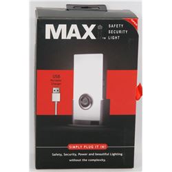 NEW MAX SAFETY SECURITY LIGHT - SIMPLY PLUG IT IN!