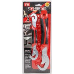 NEW POSEIDON SET OF 2 UNIVERSAL WRENCHES 8-32MM