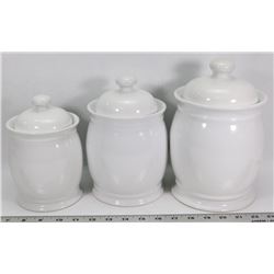 3PC WHITE CANISTER SET,