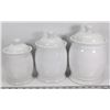 Image 1 : 3PC WHITE CANISTER SET,