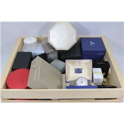 FLAT W/ RING, WATCH, JEWELRY BOXES,