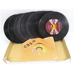 FLAT OF ASSORTED 45 RPM RECORDS.