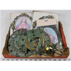 HOME DECOR LOT - 3 VINTAGE IN PACKAGE RELIGIOUS