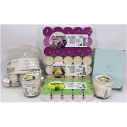 FLAT WITH SCENTED TEA LIGHTS, AND S CENTED CANDLES