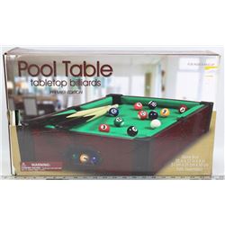 PORTABLE TABLE TOP POOL GAME 20 X 12