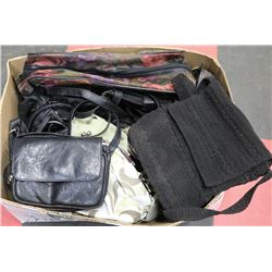 BOX W/10 PURSES & BAGS INCL. JORDACHE