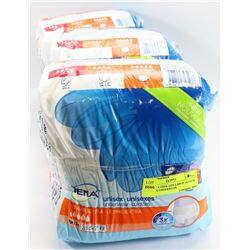 LOT OF 4 TENA SIZE LARGE 14 PACK UNISEX UNDERWEAR