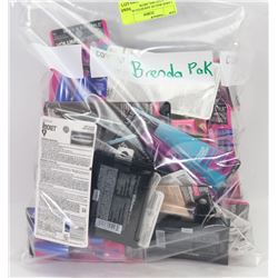LARGE BAG OF ASSORTED MAKEUP INCL MASCARA, BROW