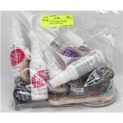 LARGE BAG OF MAKE UP INCL CONCEALERS, LIPSTICKS,