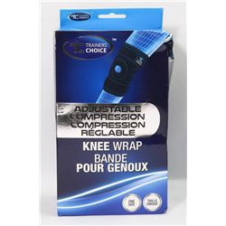 TRAINERS CHOICE ADJUSTABLE COMPRESSION KNEE WRAP