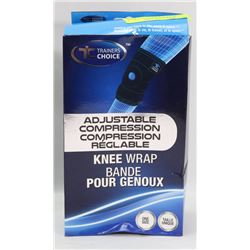 TRAINERS CHOICE ADJUSTABLE COMPRESSION KNEE WRAP