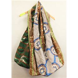 LOT WITH 5 SUMMER FABRIC PURSES -