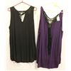 Image 1 : 2 FRINGE TANKTOPS NEW WITH TAGS - BLACK & PURPLE