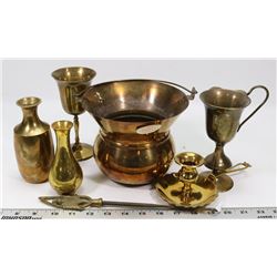 COLLECTION OF ASSORTED BRASS ORNAMENTS