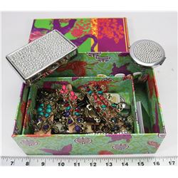 PAIR OF ELEPHANT DESIGN STORAGE BOXES FULL OF