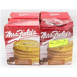 4 BOXES OF 8 MRS. FIELDS PRALINE BISCUITS