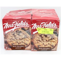 4 BOXES OF 8 MRS. FIELDS CHOCOLATE CHIP COOKIES