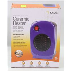SOLEIL PERSONAL ELECTRIC CERAMIC HEATER