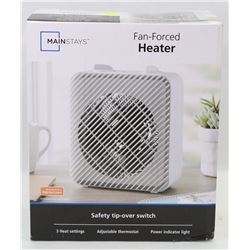 MAINSTAYS FAN FORCED HEATER- 3 HEAT SETTINGS