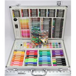 DELUXE CRAYON SET WITH 7 CRAFT SCISSORS, ALL