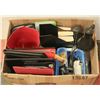 Image 1 : BOX FULL OF OFFICE SUPPLIES INCL. LEATHER
