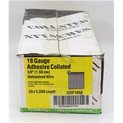 CASE OF 16 GAUGE ADHESIVE COLLATED 5/8" GALVANIZED