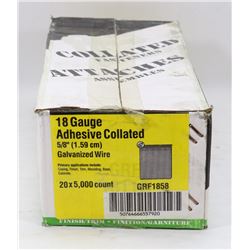 CASE OF 16 GAUGE ADHESIVE COLLATED 5/8" GALVANIZED