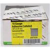 Image 1 : CASE OF 16 GAUGE ADHESIVE COLLATED 7/8" GALVANIZED