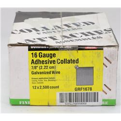 CASE OF 16 GAUGE ADHESIVE COLLATED 7/8" GALVANIZED