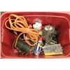 Image 1 : RED BIN W/AUTOMOTIVE TOOLS, SUPPLIES,