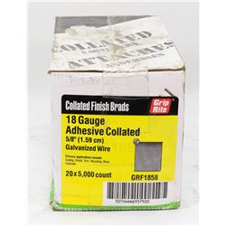 CASE OF 18 GAUGE ADHESIVE COLLATED 5/8"