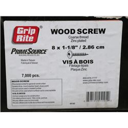 CASE OF GRIPRITE WOOD SCREWS 8X1-1/8"